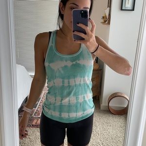 Blue tie dye Lululemon racer back tank
